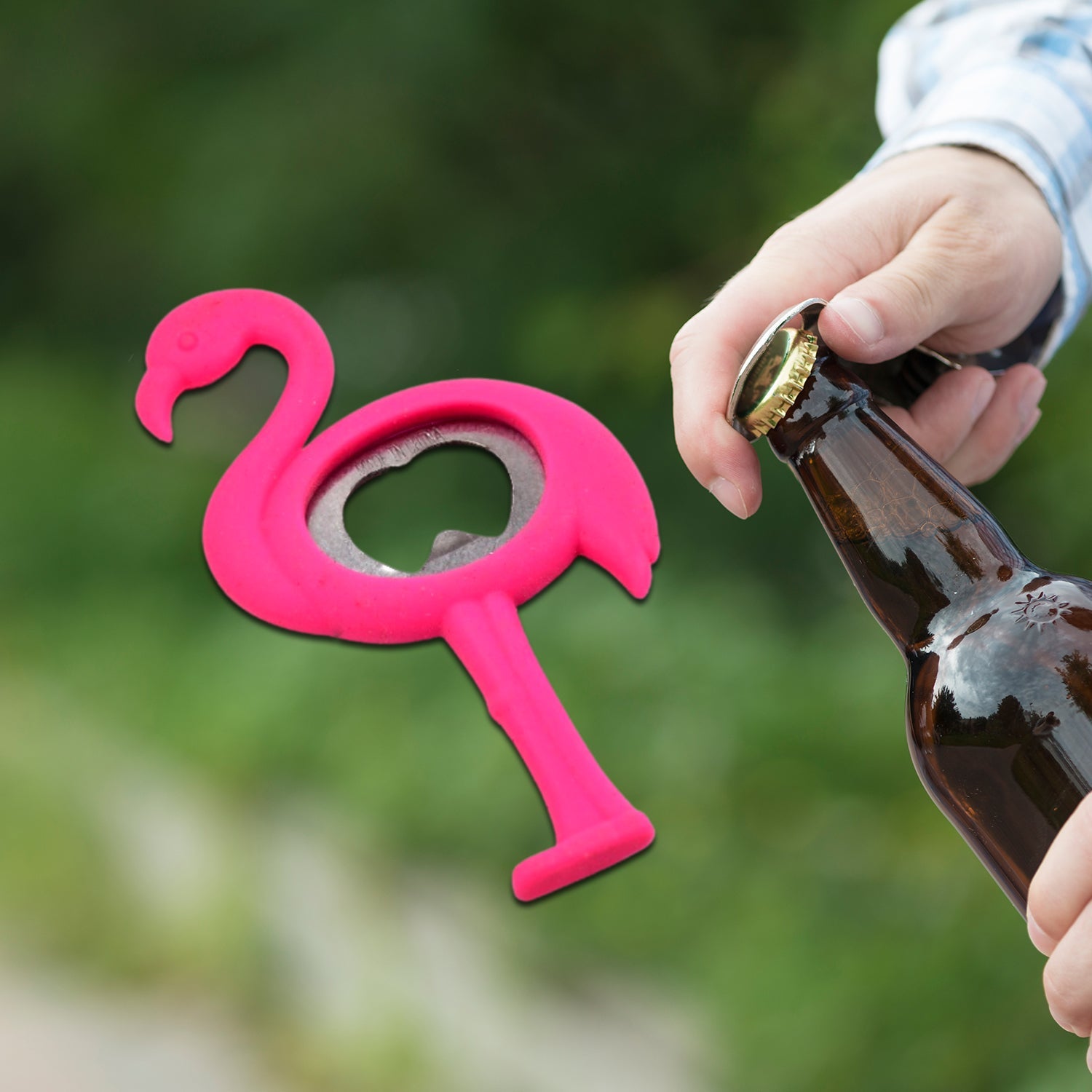 2747 Flamingo Novelty Bottle Opener - Ideal for Cocktail Parties - Made from Silicone and Stainless Steel DeoDap 2747 Flamingo Novelty Bottle Opener - Ideal for Cocktail Parties - Made from Silicone and Stainless Steel DeoDap